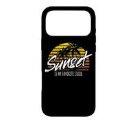 Custodia per iPhone 17 Pro Max Sunset My Favorite Color Tramonto Surfer Palme Spiaggia