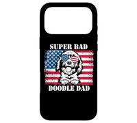 Custodia per iPhone 17 Pro Max Super Bad Doodle Papà doodle dorato labradoodle divertente cane papà