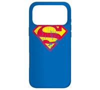 Custodia per iPhone 17 Pro Max Superman Classic yello & Red Logo Distressed