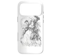 Custodia per iPhone 17 Pro Max Superman Pencil City To Space Sketch