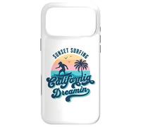 Custodia per iPhone 17 Pro Max Surf al tramonto California Dreamin USA Surfer
