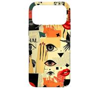 Custodia per iPhone 17 Pro Max Surreale Collage Occhi Labbra Mani Astratto Retro Grafica