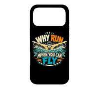 Custodia per iPhone 17 Pro Max Swim Team Butterfly Perché correre quando si può volare umorismo