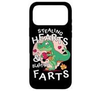 Custodia per iPhone 17 Pro Max T-Rex Dinosaur Stealing Hearts and Blasting Farts