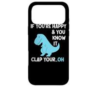 Custodia per iPhone 17 Pro Max T Rex Se sei felice e lo sai batti il tuo divertente dinosauro