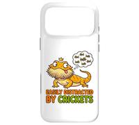Custodia per iPhone 17 Pro Max T-shirt divertente con drago barbuto distratto da crickets