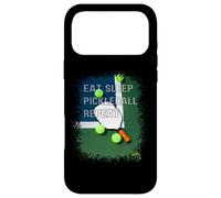 Custodia per iPhone 17 Pro Max T-shirt Eat Sleep Pickleball Repeat Photo Splatter Art