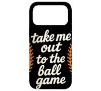 Custodia per iPhone 17 Pro Max Take Me Out To The Ball Game Retro Baseball Laces Baseball