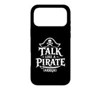 Custodia per iPhone 17 Pro Max Talk Like A Pirate Day, divertente grafica a forma di teschio e ossa incrociate