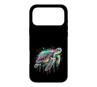 Custodia per iPhone 17 Pro Max Tartarughe del mondo Color Splash Paint Art
