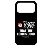 Custodia per iPhone 17 Pro Max Taste And See That Lord is Good Psalm 34:8 Christian Verse