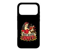 Custodia per iPhone 17 Pro Max Tatuaggio Pinup per amante del libro Romance Reader di Busy Reading