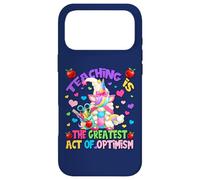 Custodia per iPhone 17 Pro Max Teacher Unicorn Mom Teaching Is Greatest Act Of Optimism