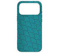 Custodia per iPhone 17 Pro Max Teal Diagonal Arches Scale Bow Geometric Armor Pattern