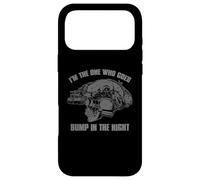Custodia per iPhone 17 Pro Max Teschio militare NVG con scritta "I'm Who Goes BUMP IN THE NIGHT