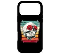 Custodia per iPhone 17 Pro Max Teschio rose vintage rock teschi fiori retrò rocker regalo