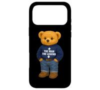 Custodia per iPhone 17 Pro Max The Man The Legend Funny Teddy Bear Humor Quotes Sayings
