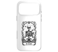 Custodia per iPhone 17 Pro Max The Reader Tarot Card Skeleton Reading Book Lover