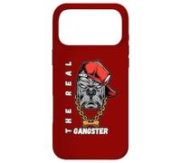 Custodia per iPhone 17 Pro Max The Real Gangster Bulldog duro con cappello e catena Urban