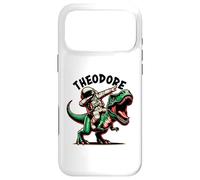 Custodia per iPhone 17 Pro Max Theodore Dabbing Astronauta su un cartone animato dinosauro
