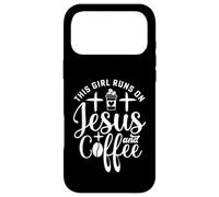 Custodia per iPhone 17 Pro Max This Girl Runs On Jesus And Coffee