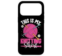 Custodia per iPhone 17 Pro Max This Is My Knitting Shirt Yarn Fun