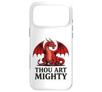 Custodia per iPhone 17 Pro Max Thou Art Mighty Drago Rosso