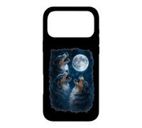 Custodia per iPhone 17 Pro Max Three Australian Shepherd Howling At The Moon 3 Aussie Moon