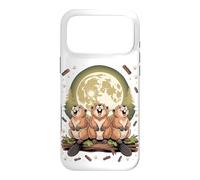 Custodia per iPhone 17 Pro Max Three Beavers Howling at the Moon Wildlife Lover