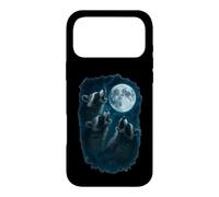Custodia per iPhone 17 Pro Max Three Raccoons Howling At The Moon 3 Raccoon Moon