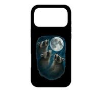 Custodia per iPhone 17 Pro Max Three Raccoons Howling At The Moon 3 Raccoon Moon