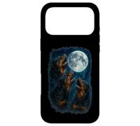 Custodia per iPhone 17 Pro Max Three Rottweiler Howling At The Moon 3 Rottie Moon
