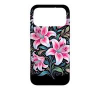 Custodia per iPhone 17 Pro Max Tiger Lilies Blue White Pink Summer Spring Flowers Lily Buds