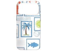 Custodia per iPhone 17 Pro Max Timbro postale costiero del Mediterraneo Ocean Life Summer