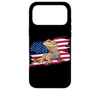 Custodia per iPhone 17 Pro Max Tiny Dinosaur USA Flag 4th of July Bearded Dragon Lover