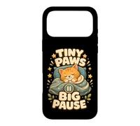 Custodia per iPhone 17 Pro Max Tiny Paws Big Pause gatto pisolino relax