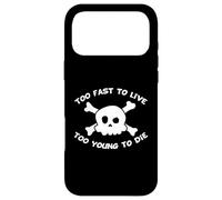 Custodia per iPhone 17 Pro Max Too Fast To Live Too Young To Die Skull Harajuku Style