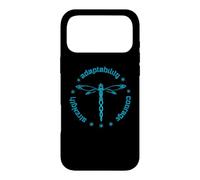 Custodia per iPhone 17 Pro Max Totem degli attributi tribali della libellula Dashert blu
