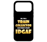 Custodia per iPhone 17 Pro Max Train Collector IDGAF Costume Vintage Model Train Collection
