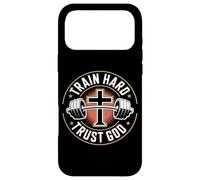 Custodia per iPhone 17 Pro Max Train Hard Trust God Fitness Cristiano Palestra