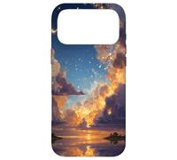 Custodia per iPhone 17 Pro Max Tramonto Polvere Di Stelle Sopra Lago Tranquillo Nuvole Celesti Sognanti
