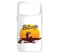 Custodia per iPhone 17 Pro Max Tramonto sulla spiaggia di Bitcoin