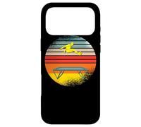 Custodia per iPhone 17 Pro Max Trampolino Giardino ginnasta Fitness retro Trampolino