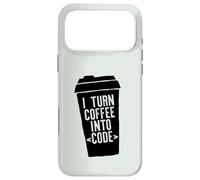 Custodia per iPhone 17 Pro Max TRASFORMO IL CAFFÈ IN CODICE Web Developers Coding Meme SUL RETRO