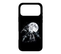 Custodia per iPhone 17 Pro Max Tre Corvi Ululando Luna Piena Caw Gotico Notte Spettrale Cielo
