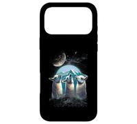 Custodia per iPhone 17 Pro Max Tre lama ululano alla luna divertente parodia lama