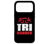 Custodia per iPhone 17 Pro Max Triathleti TRI HARDER Swim Bike Run Live Ispirata al triathlon