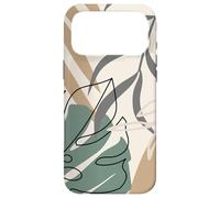Custodia per iPhone 17 Pro Max Tropical Botanical Beige Brown Exotic Minimalist Abstract