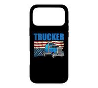Custodia per iPhone 17 Pro Max Trucker American Flag Funny Trucking Truck Driver