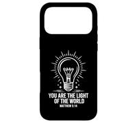 Custodia per iPhone 17 Pro Max Tu sei la luce del mondo Matteo 5:14 Cristo Seguace